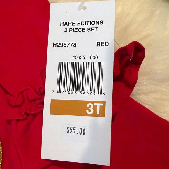 Rare Editions Toddler Girls Reindeer 2-pc Top & Leggings Set 3T NWT - Picture 5 of 7